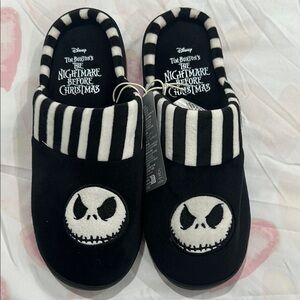 Disney Black and White Jack Skellington slippers